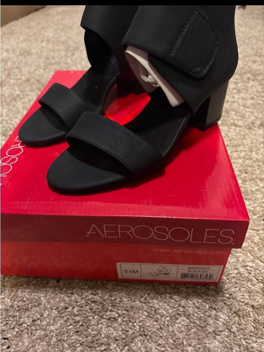 Aerosoles Midpoint Black Heels Size 5.5
